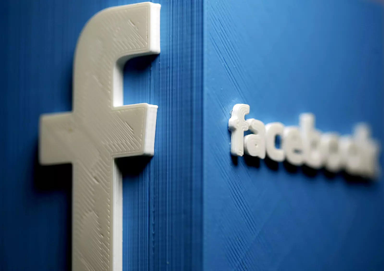 FILE PHOTO: A 3D plastic representation of the Facebook logo is seen in this illustration in Zenica